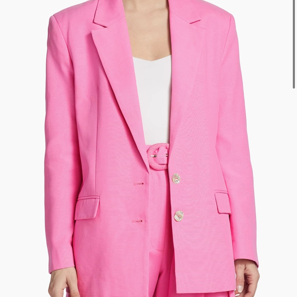 Farm RIO pink linen blazer